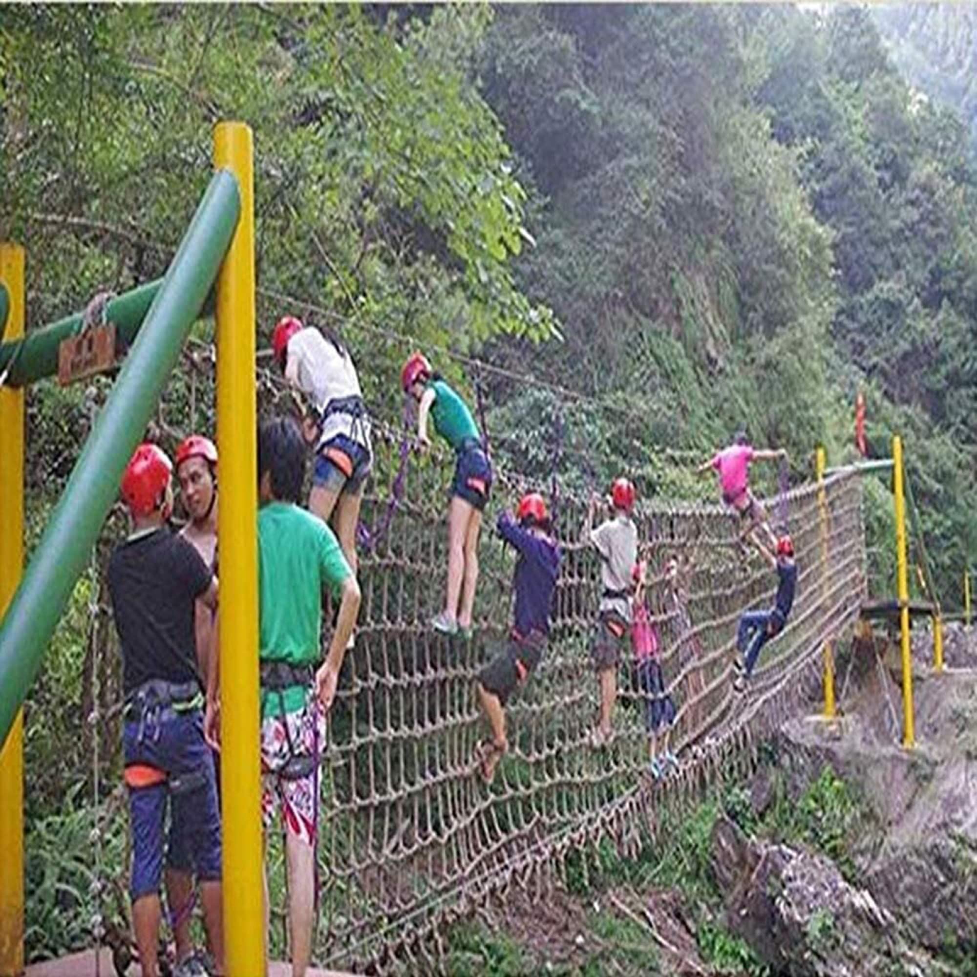 Red de seguridad para niños, cuerda de cáñamo de 18 mm de diámetro, malla de 15 cm, perfecta para escalada, decoración de techo y protección de parque infantil, solución de seguridad divertida no