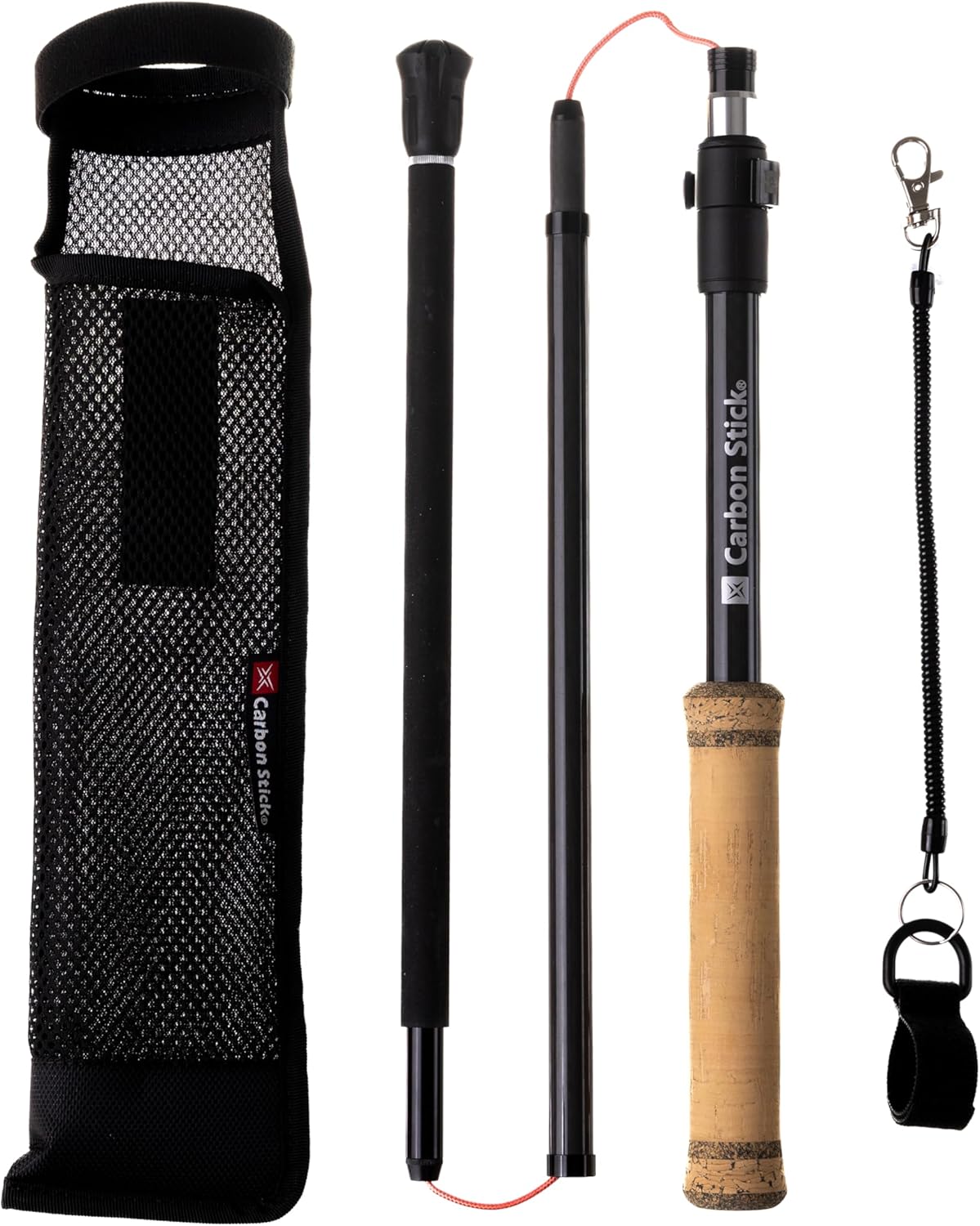 Carbon Fiber Wading Staff | X Carbon Tech Cork Handle Stick Carbon Fiber Wading Staff | X Carbon Tech Cork Handle Stick