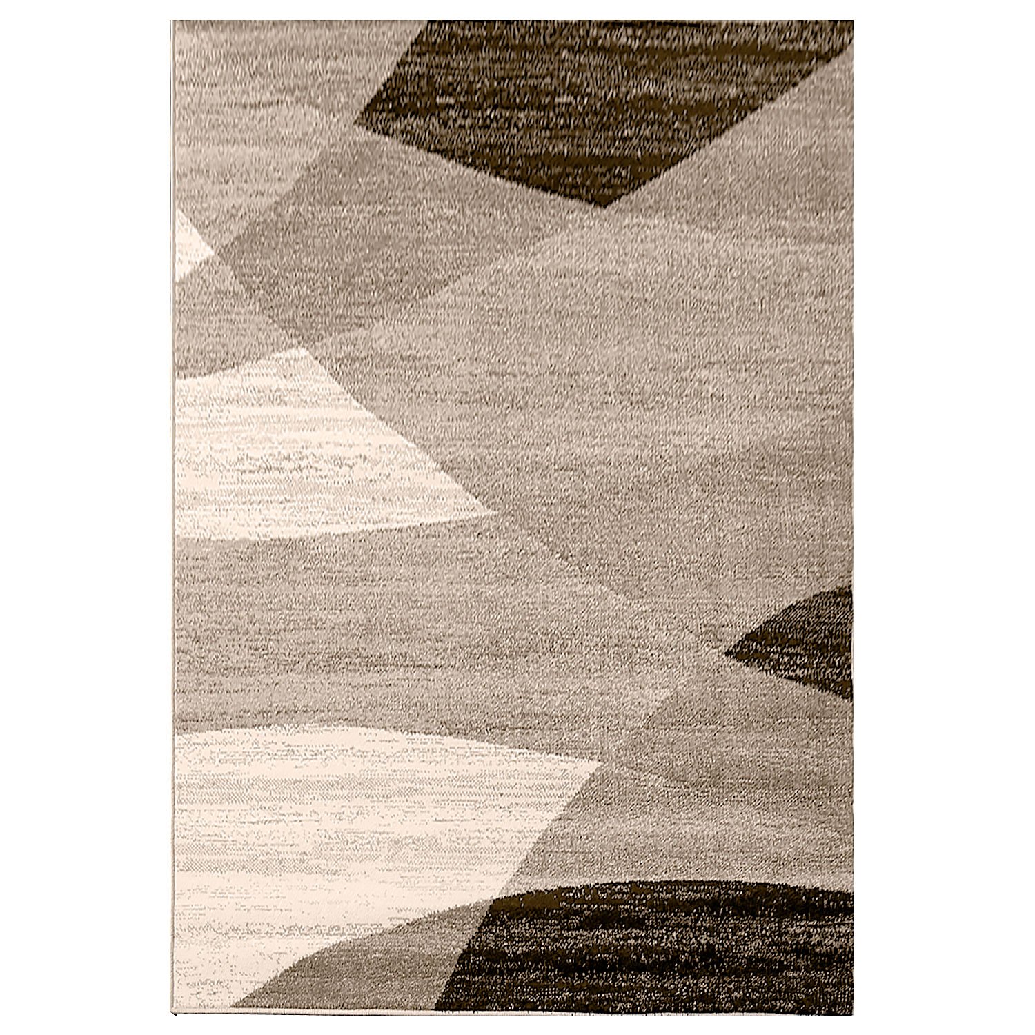 Tapis Salon Moderne Géométrique Rouge - 160x220 Cm, Poils Courts 5 Mm, Certifié Oeko-Tex, Fabrication Européenne