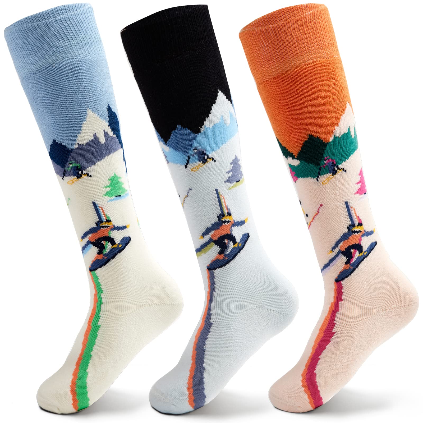 Aisyee Skisocken Kinder Wintersocken Jungen Warme Socken Dicke Baumwollsocken Lange Thermosocken für Jungen 3 Paar