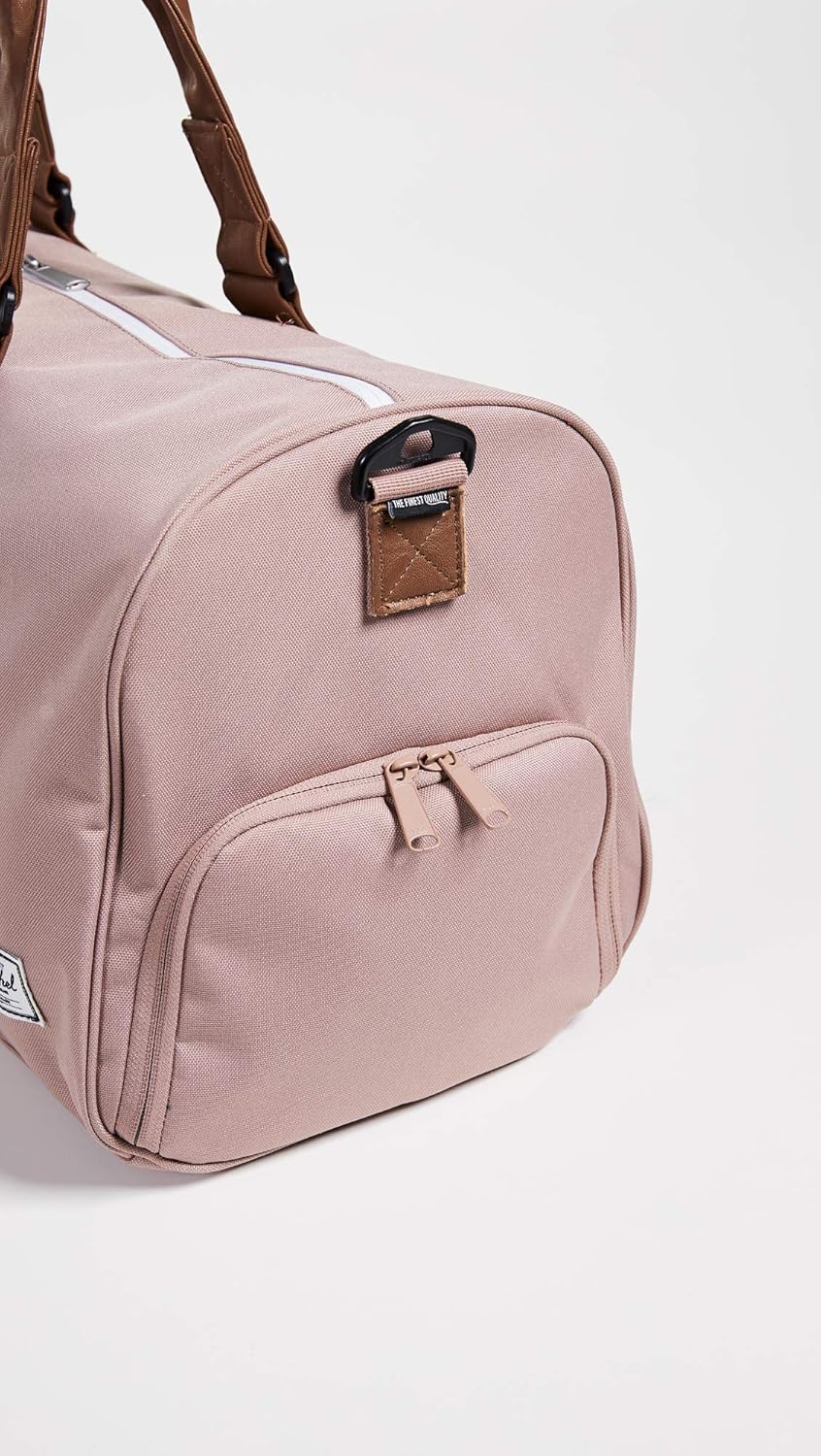  | Herschel Novel Duffel Bag, Ash Rose/Tan Synthetic Leather, Mid-Volume 33.0L,10351-02077-OS | Travel Duffels