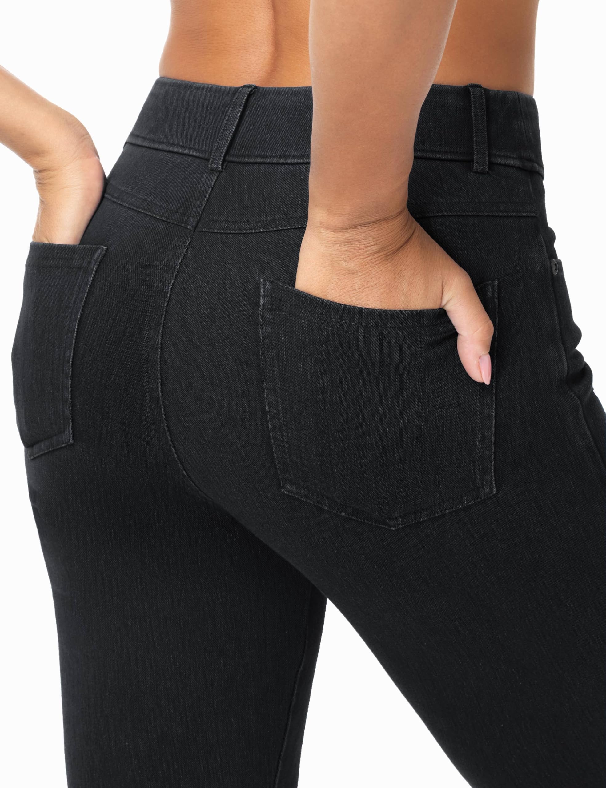 THE GYM PEOPLE Jeans da donna elasticizzati con fondo a campana, gamba larga, traspiranti, con tasche