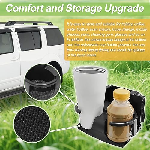 Miniatura 5 de Portavasos para Pathfinder 2005-2012, Xterra 2005-2015, Frontier 2005-2019 REA Reemplazo para caja de consola central de asiento trasero