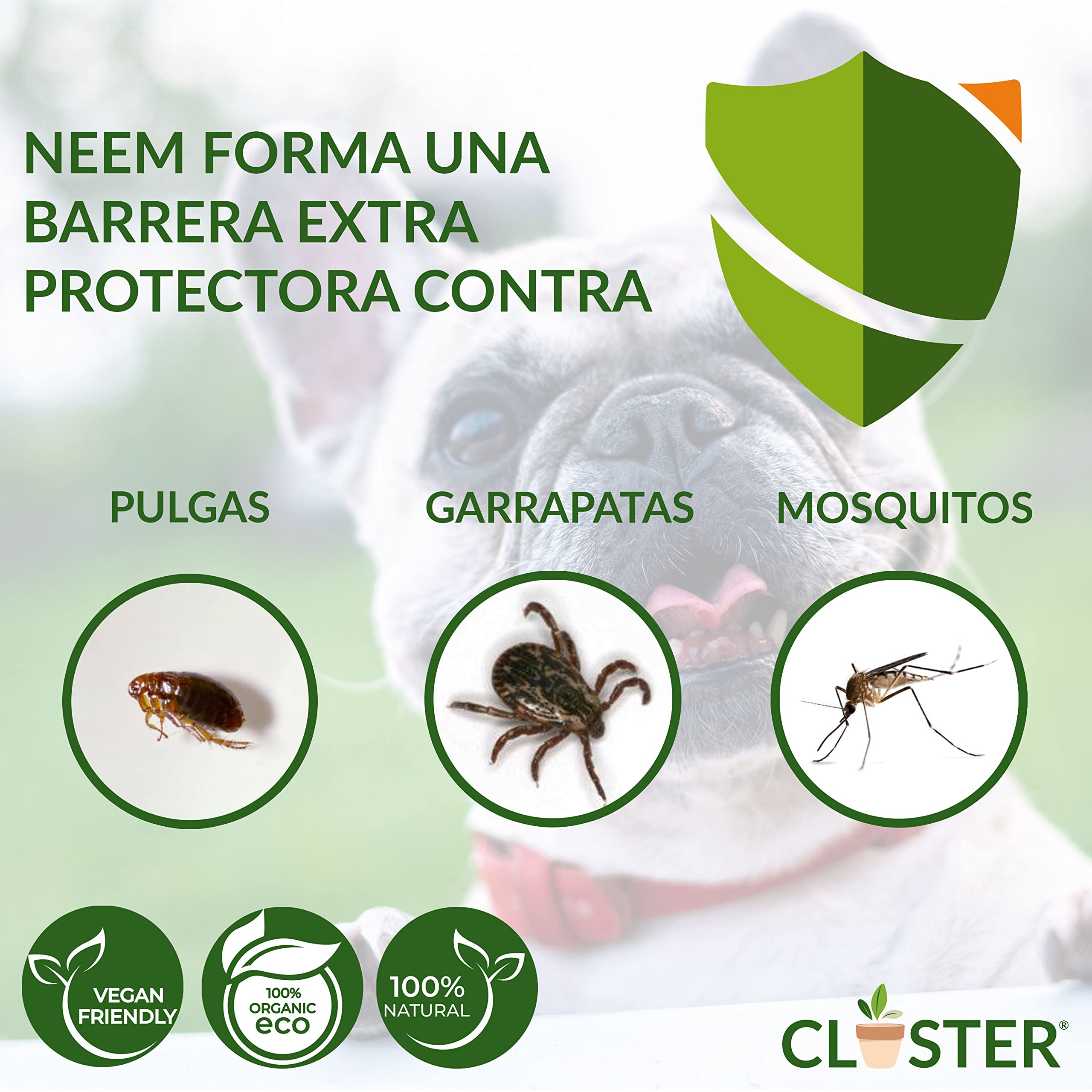 Neem Pet Protection Spray Antiparasitario Insecticida contra Pulgas Y Garrapatas Ácaros Piojos Insectos