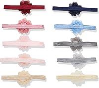 Vista 53 de Hudson Baby Cotton and Synthetic Headbands, Size 0-24 Months