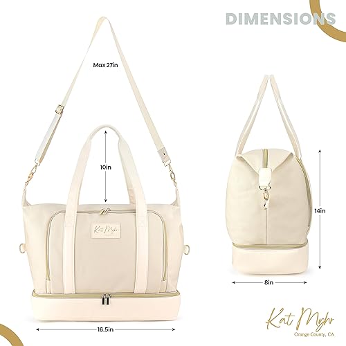 Miniatura 6 de Bolsas de viaje para mujer, bolso de mano para fin de semana para mujer, bolsa de gimnasio deportiva, bolsa de lona de entrenamiento, bolsa de