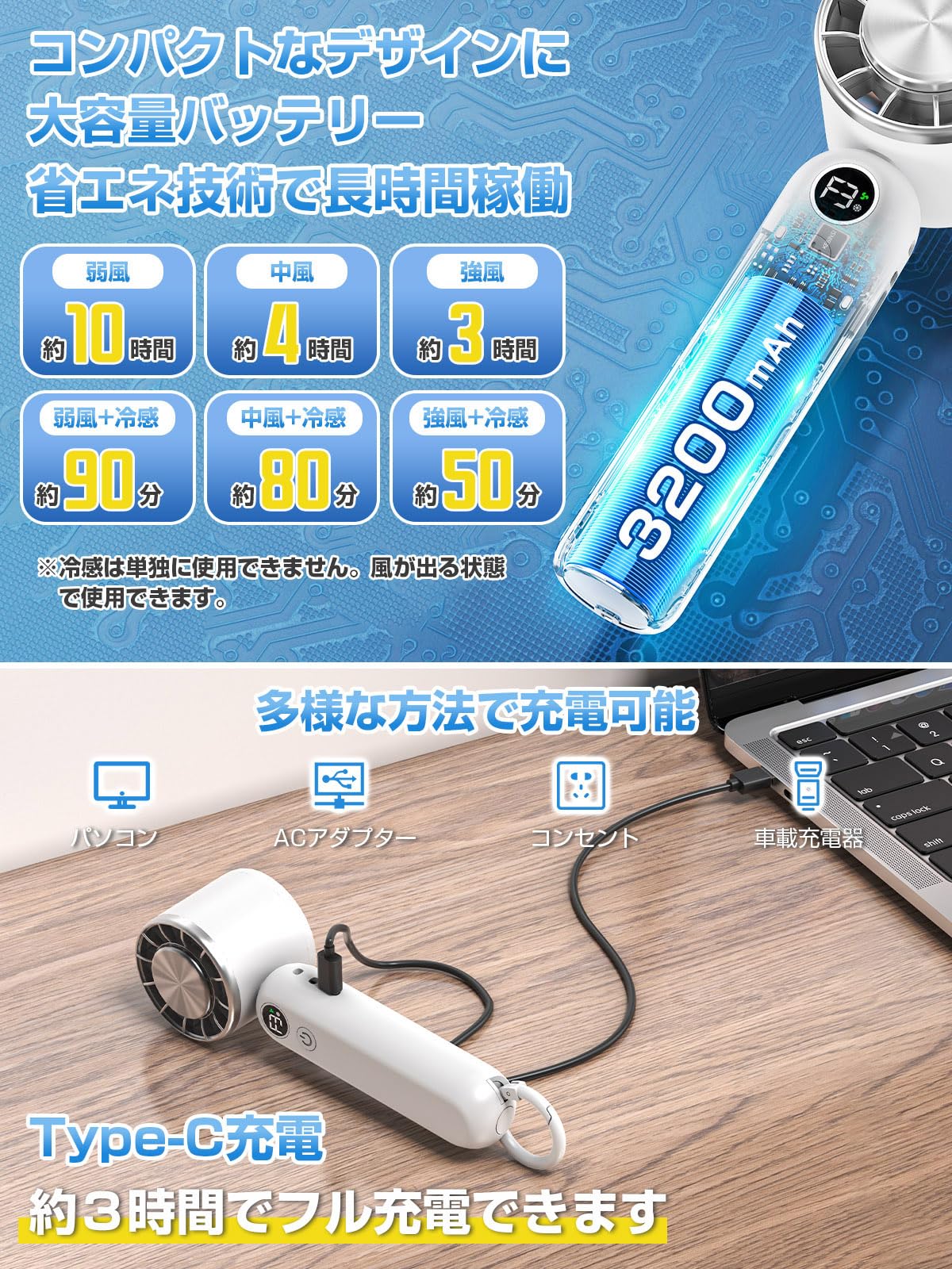 Feesun 冷却プレートハンディファンサムネイル5