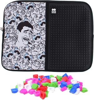 Funda para tablet con diseño de troll, color blanco y negro