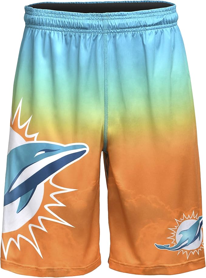 FOCO Men's Football Team Gradient Big Logo Training Shorts
