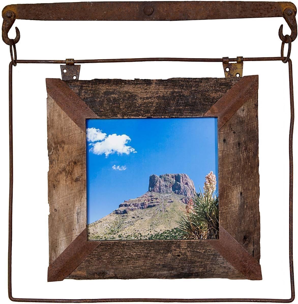 Bevel frame with yoke separator and Casa Grande with Yucca photograph with glass Order number 1415