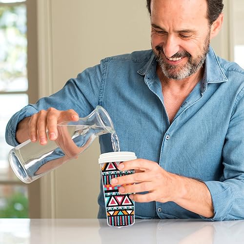 Miniatura 4 de LUSandy Botella de agua 5D con pintura de diamante de Papá Noel, con taladro completo, botella de agua de 16 onzas sin BPA y arte de diamantes a