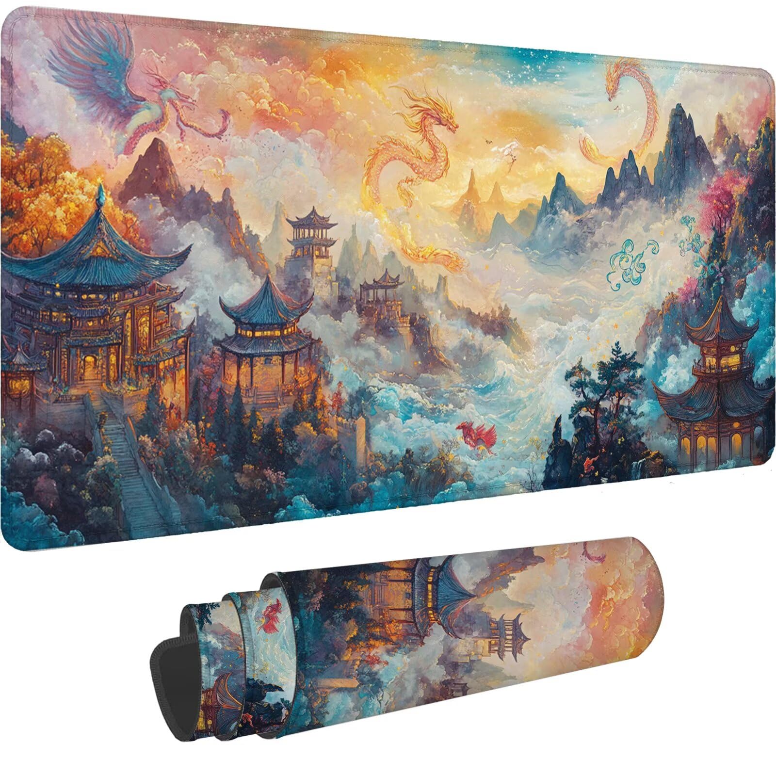 Podkładka pod mysz Anime, 2025, gamingowa podkładka pod mysz XXL, 1000 x 500 mm, podkładka na biurko, krajobraz, wodoodporna, antypoślizgowa podkładka pod mysz, poprawia precyzję i prędkość, akcesoria