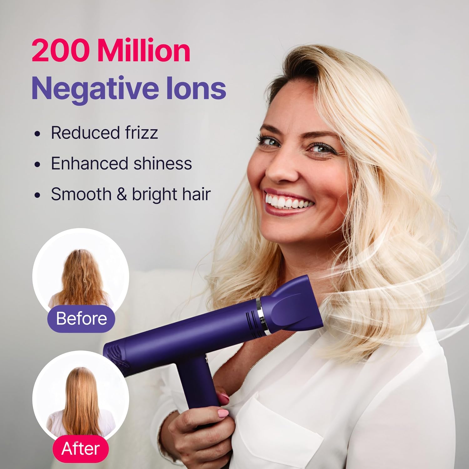 818 Pro Salon Hair Dryer and Straightener Set | 110000 RPM High Speed Ionic Ultralight XCell Blow Dryer with Diffuser | Titanium Hair Straightener and Curler 2in1 | Detachable Power Cord 9 ft