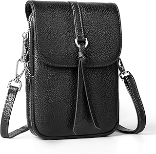 befen Genuine Leather Small Crossbody Bags for Women, Multi Pocket Cell Phone Crossbody Purse with RFID Blocking Card Slots