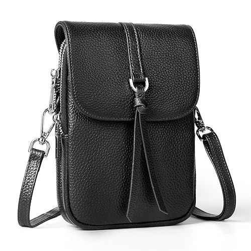 befen Genuine Leather Small Crossbody Bags for Women, Multi Pocket