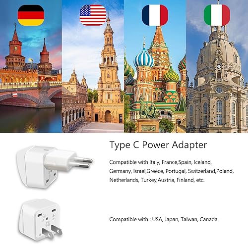 Miniatura 10 de Adaptador de enchufe de Reino Unido a EE. UU., adaptador de viaje Europa AU CN JP Asia Italia Suiza a Estados Unidos y Japón Adaptador de enchufe
