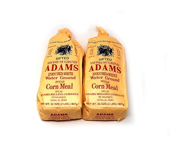 Adams Sifted Medium Grind White Cornmeal ، 2-32 Ounce Bags