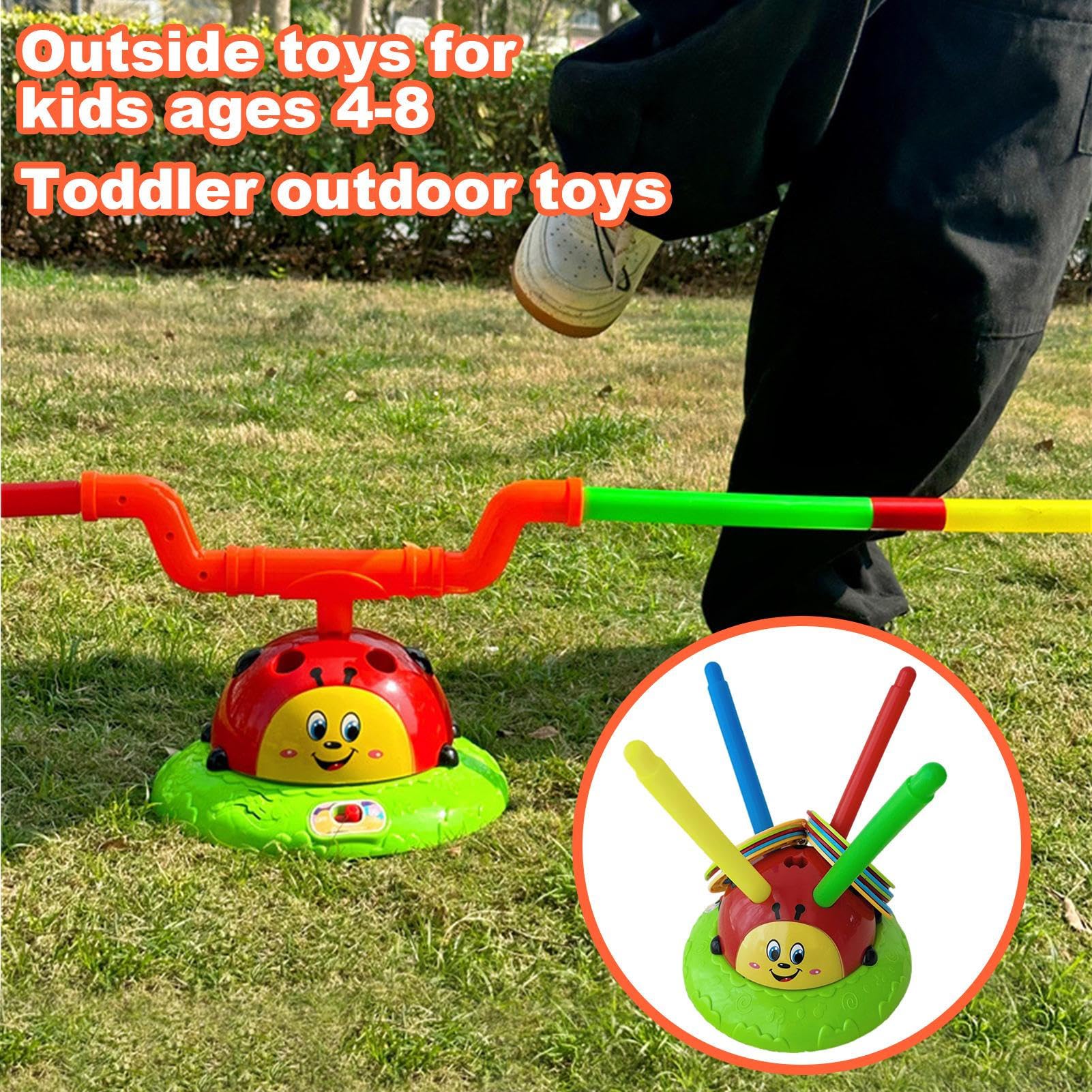 Jump N Toss musical 2 en 1, juegos al aire libre para niños pequeños