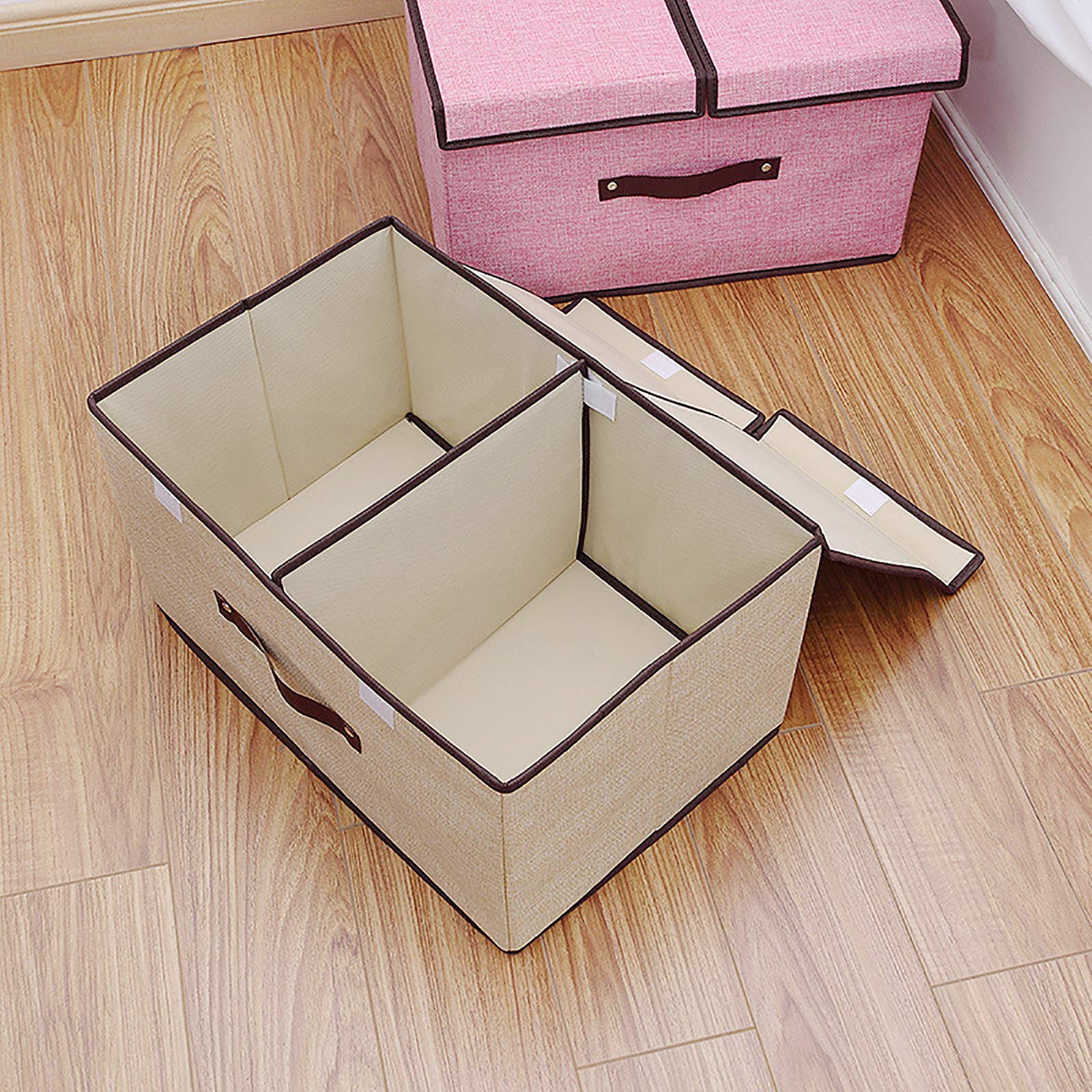 1 x Stoff-Schubladen-Organizer für Socken, Krawatten, Zubehör – ordentliche Schrank-Aufbewahrungsbox mit Trennwänden für effiziente Kleiderschrank-Organisation, platzsparende Lösung, Schrank-Organizer