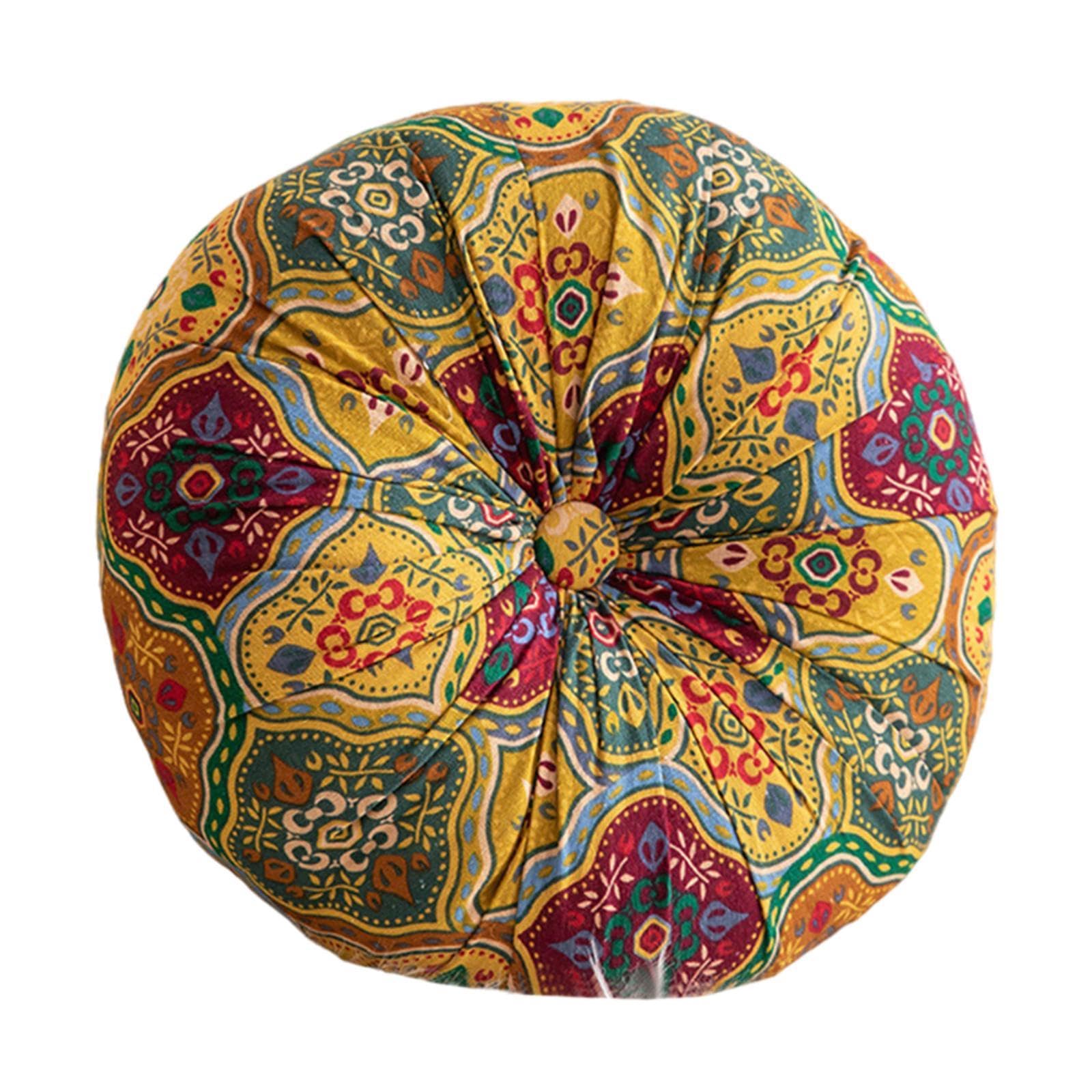 BNF® Floor Cushion Round Comfortable Futon Cushion Bohemian Decorative Tatami Pad Gold|Home & Garden | Yard, Garden & Outdoor Living | Patio & Garden Furniture |1 Floor Pillow-image-27