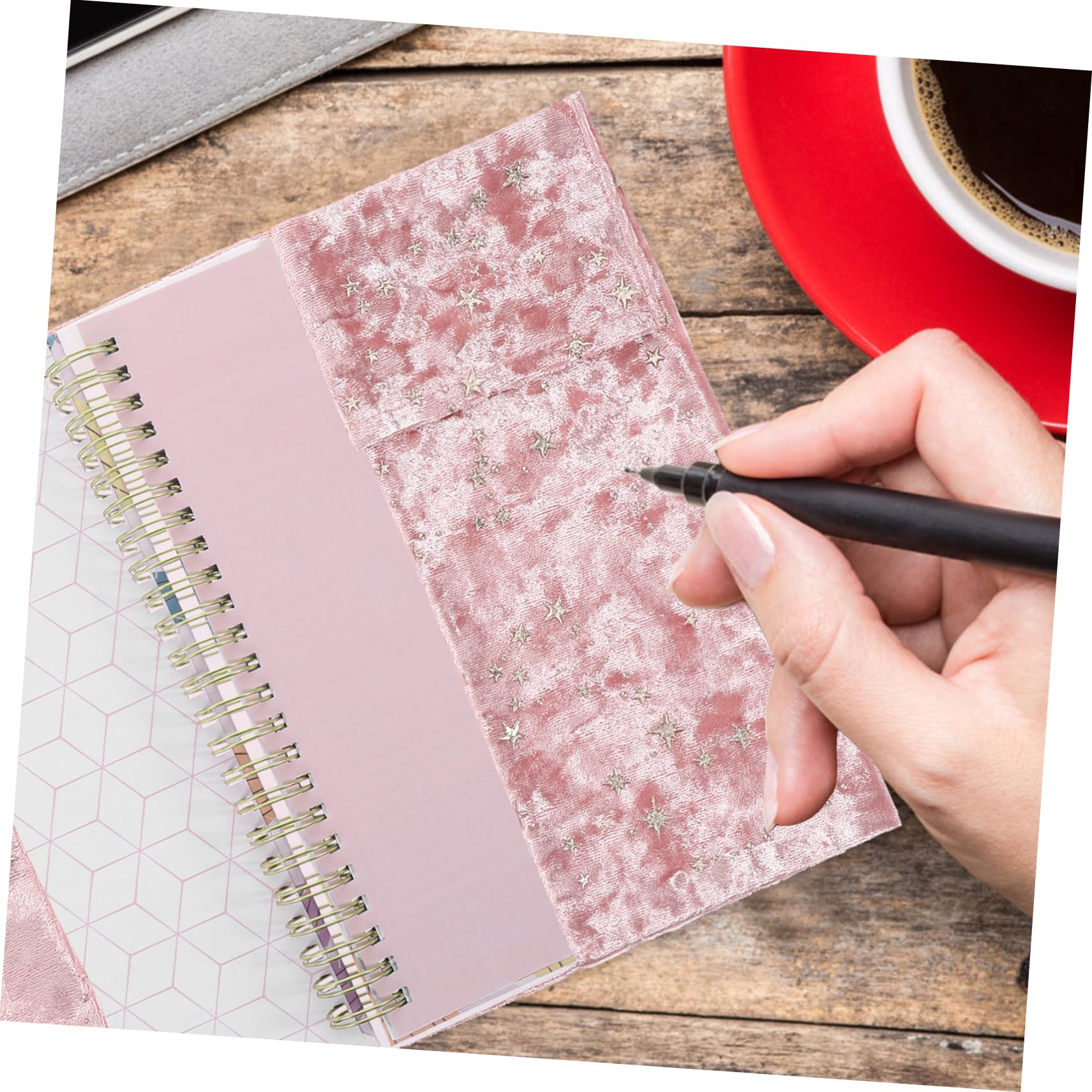 TEHAUX 2 Piezas Película De Libros Diario Cubiertas Protectoras Transparentes Para Libros Álbum De Esquinas De Libros Cubiertas De Libros Estirables Accesorios Fin Paño Rosa