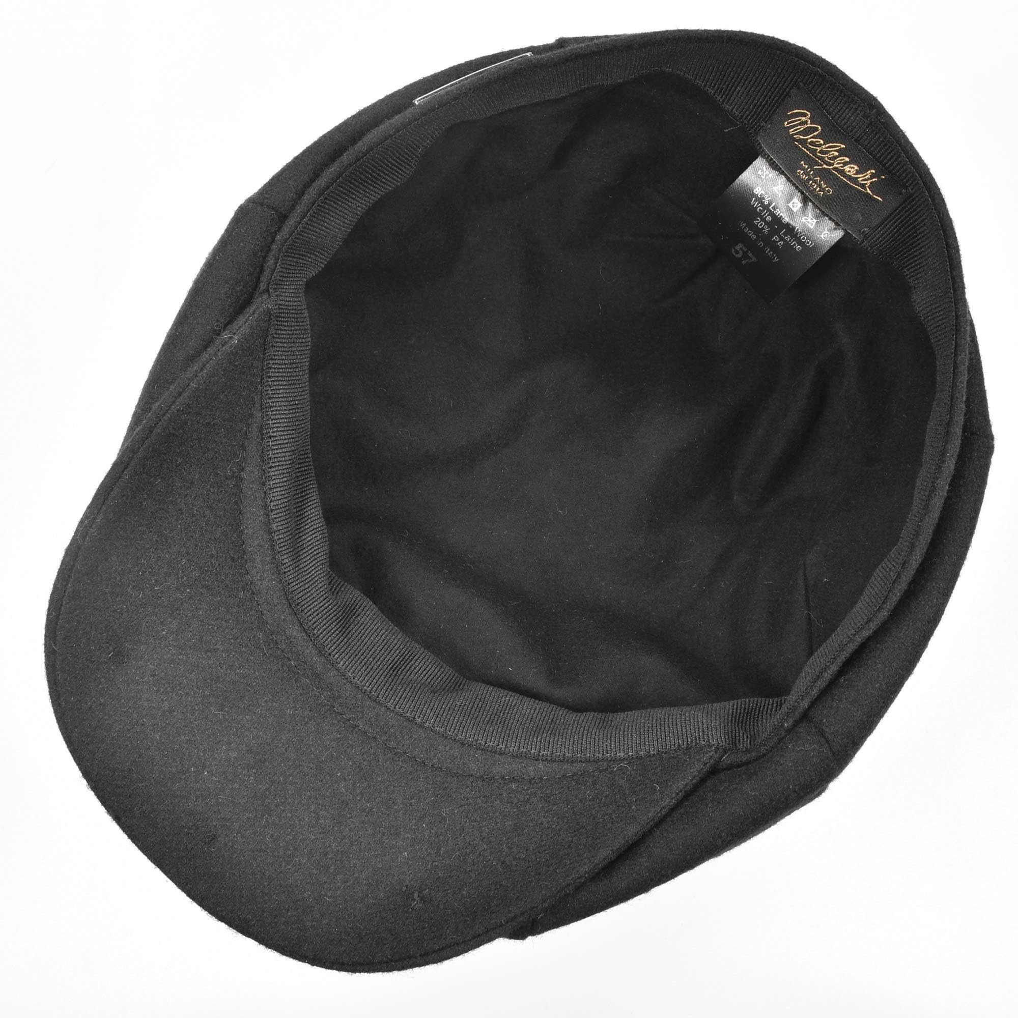 Melegari Berretto Gloucester | Berretto Newsboy Melton Tinta Unita | Made in Italy | Uomo/Donna | Autunno Inverno