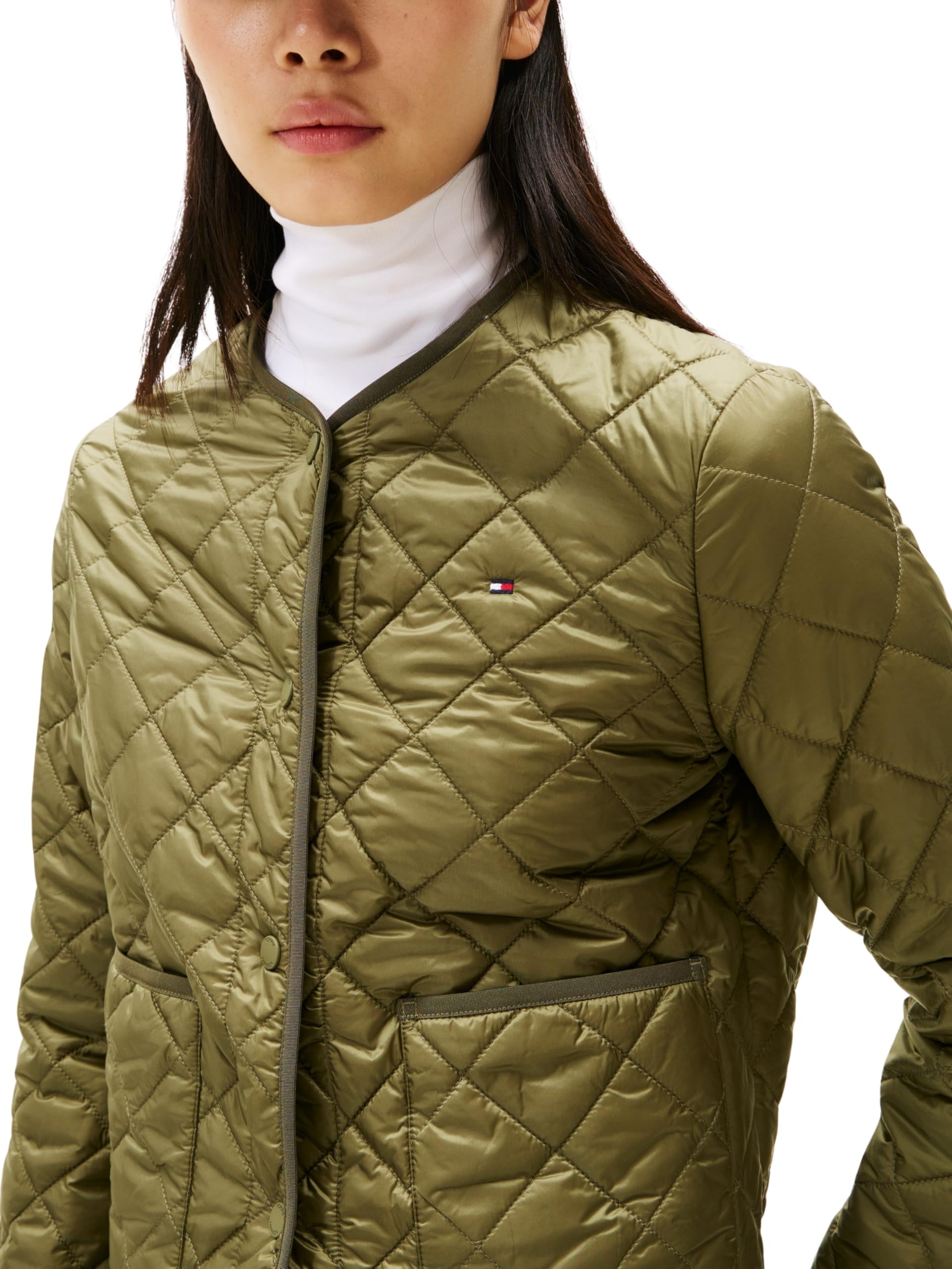 Tommy Hilfiger Damen Steppjacke Padded Quilted Wasserabweisend - 4