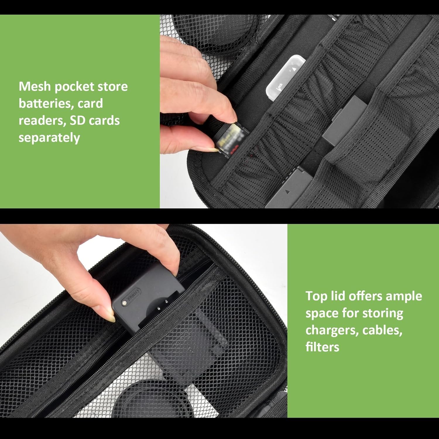 ALKOO Camera Bag Camera Case for Canon EOS Rebel T7 T100 4000D/ for Sony a6400 a6100 a6300 a6600 a6700, Travel DSLR Mirrorless Camera Bag with Adjustable Dividers for Photographer- Black (Box Only)