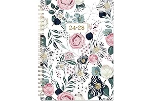 2024-2028 Monthly Planner, 5 Year Planner with Double-Sided Pocket