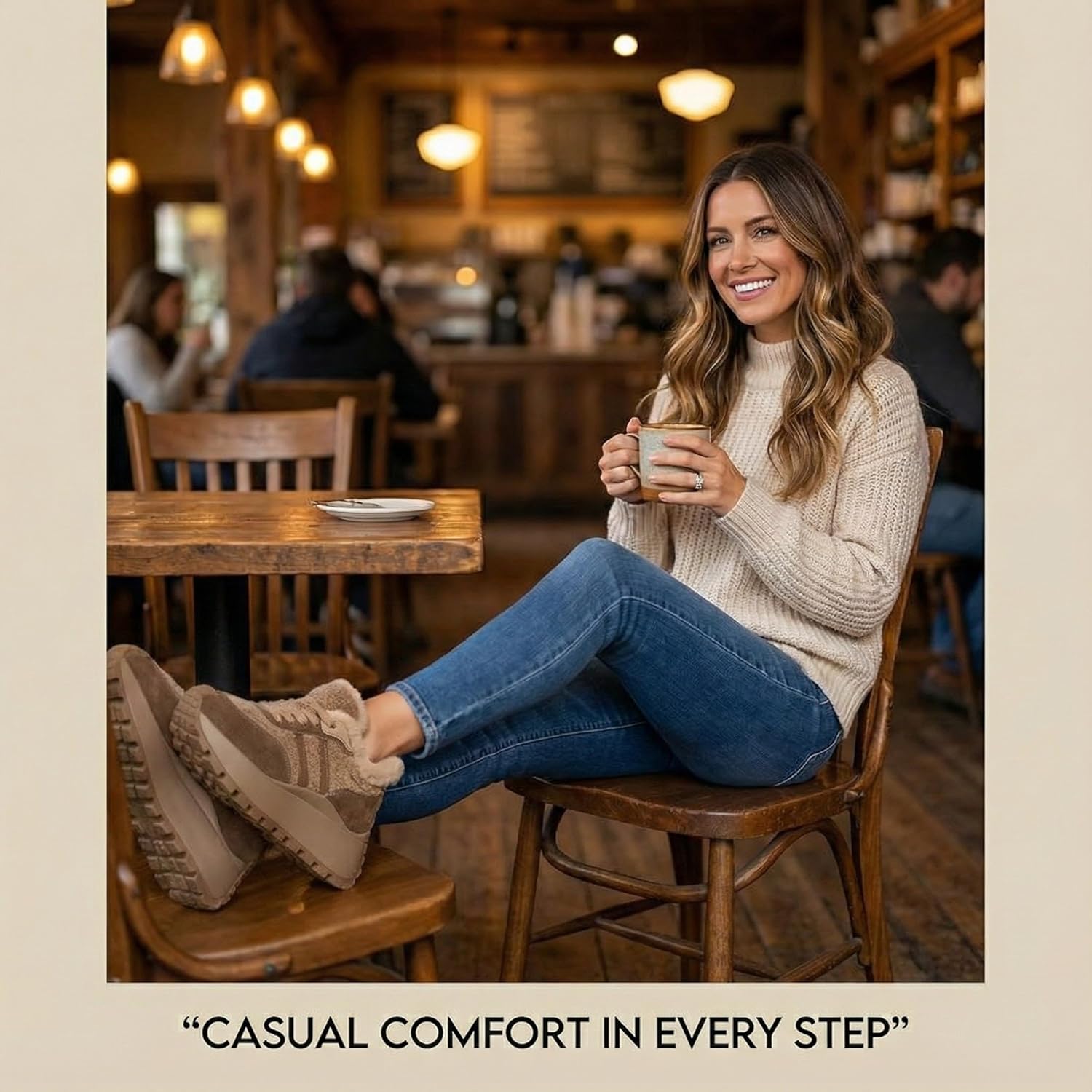 Platform Snow Sneakers for Women Winter Warm Fur Lined Chunky Boots Fuzzy Outdoor Walking Non Slip Fashion Shoes