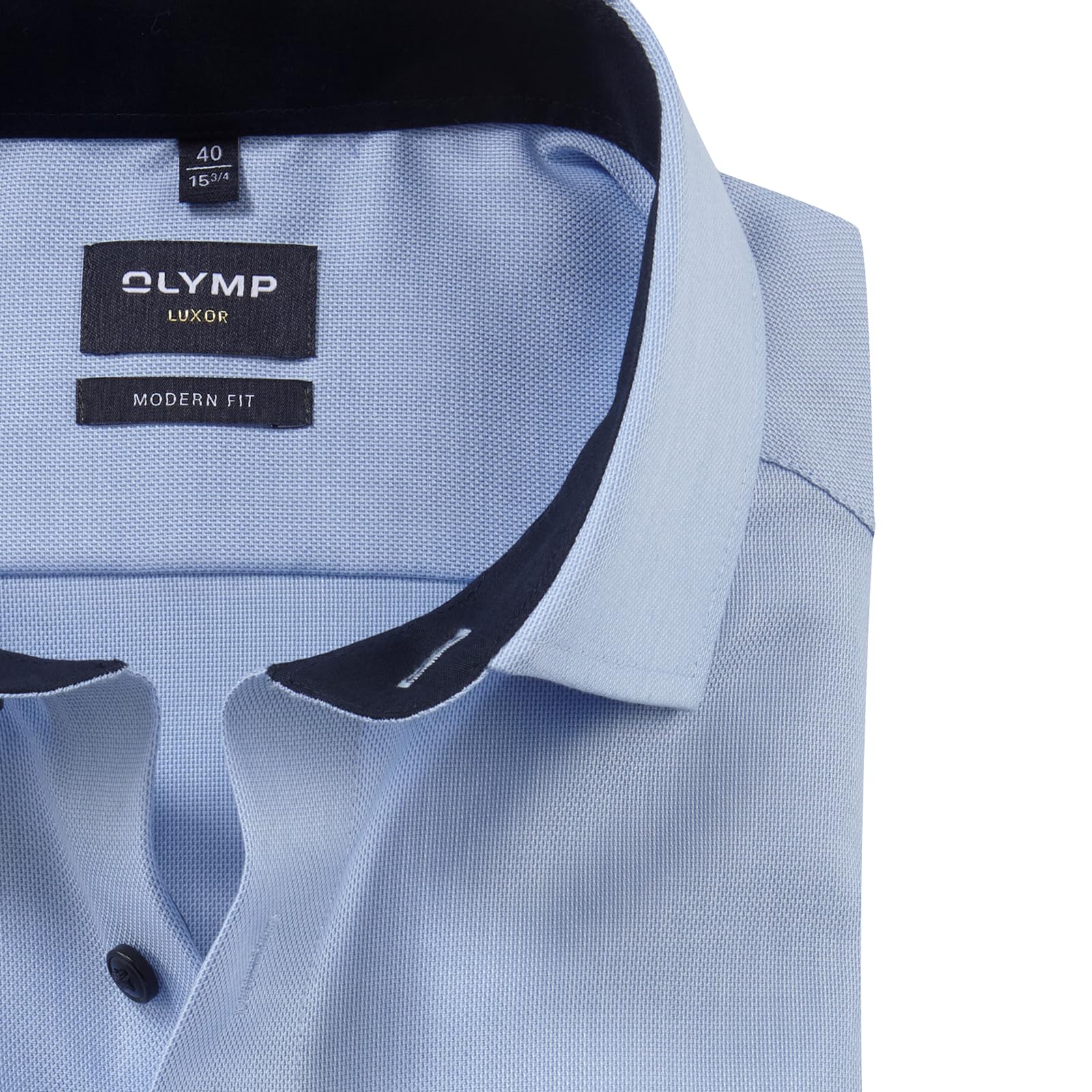 OLYMP Herren Oberhemd Langarm Luxor,Natté,modern fit,Global Kent,hellblau 10,41