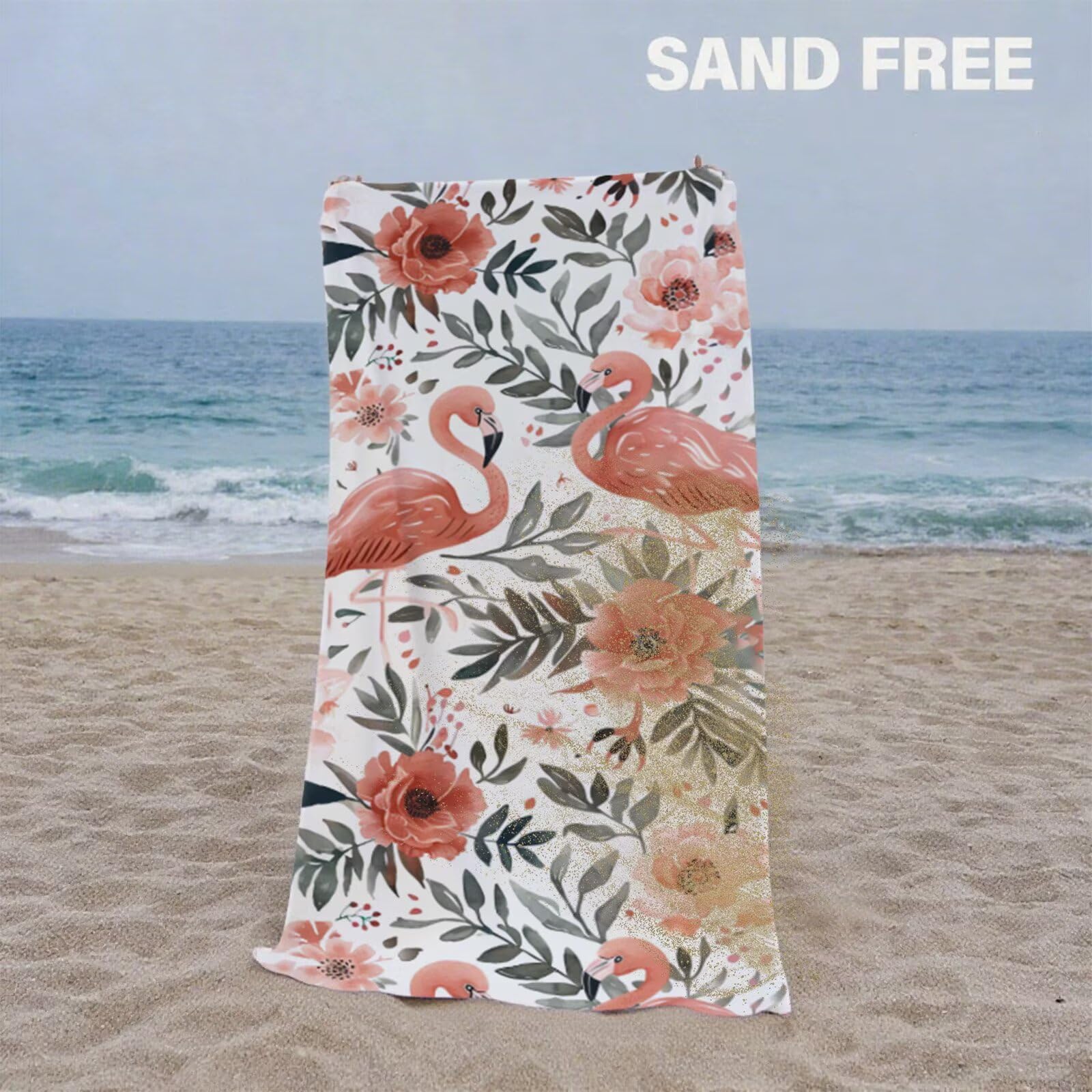 Telo Mare Microfibra 220x100 cm Telo Mare Grande, Asciugamano Palestra Asciugatura Rapida, Stuoia Campeggio Anti-Sabbia, Morbido, Assorbente, con Borsa Portaoggetti, Accessori Campeggio, Regalo Y2-810