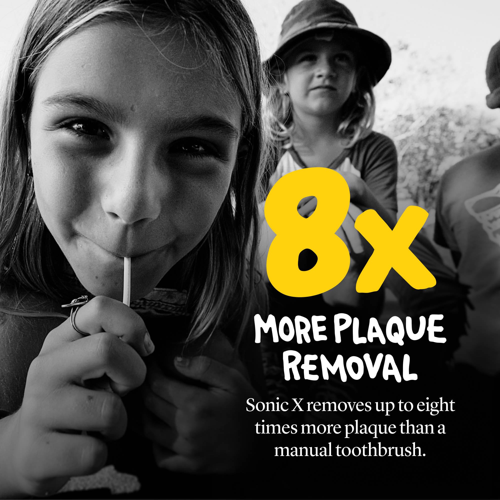 Made by Dentists Sonic X - Cepillo de dientes eléctrico recargable, 8 unidades de eliminación de placa, 2 modos de velocidad, temporizador de 2 minutos, 6 cabezales de cepillo incluidos, edición Today