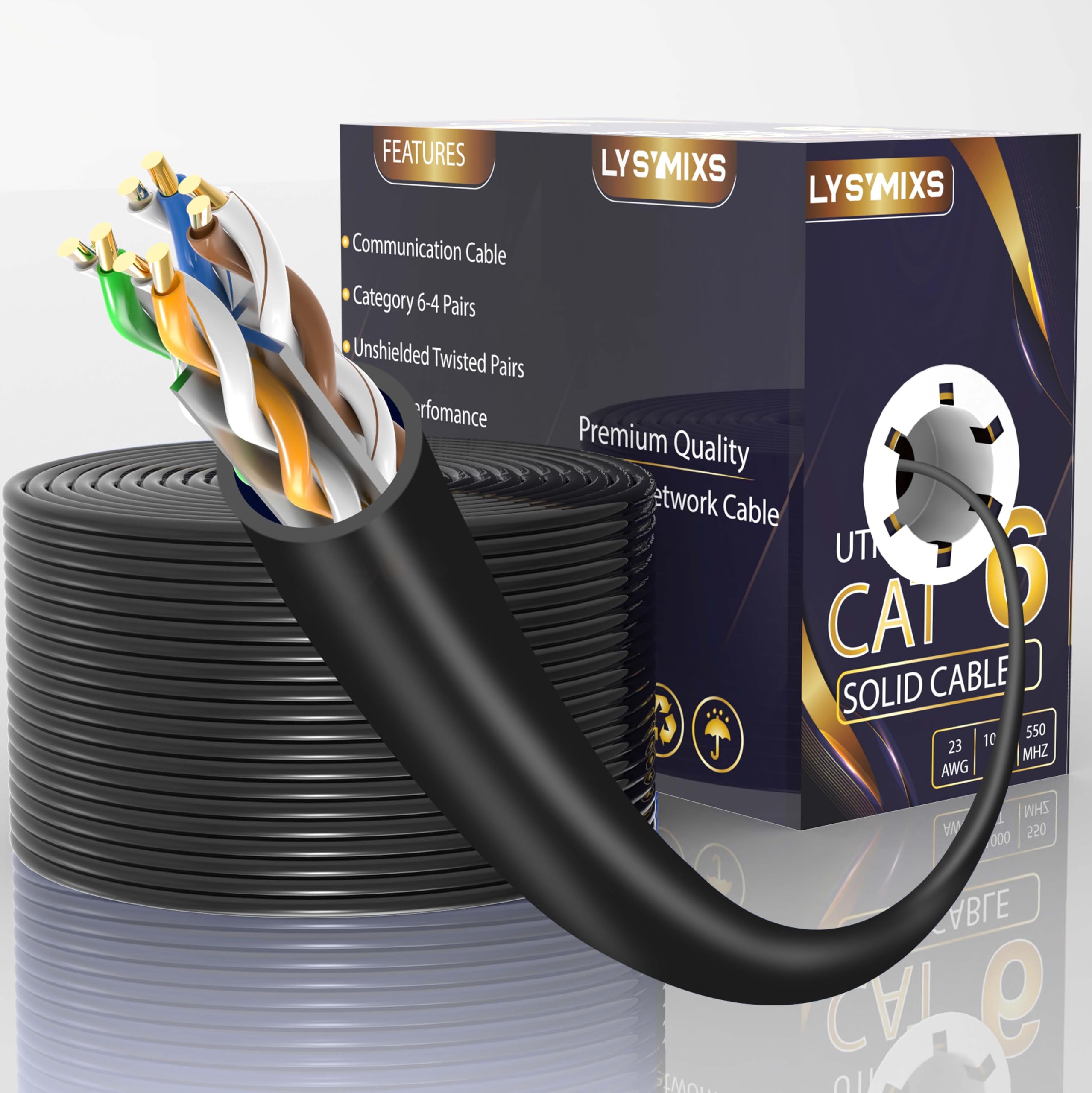 Amazon.com: Lysymixs Cat6 Ethernet Cable 1000FT Channel Test Pass