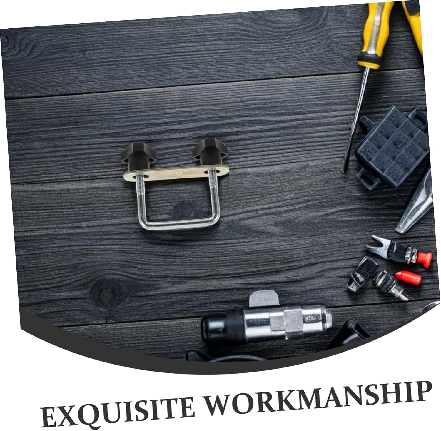 Amosfun Effortless Install U-Bracket Cargo Carrier Rack Clamps for Auto Car Roof Box U-Bolt Mounting