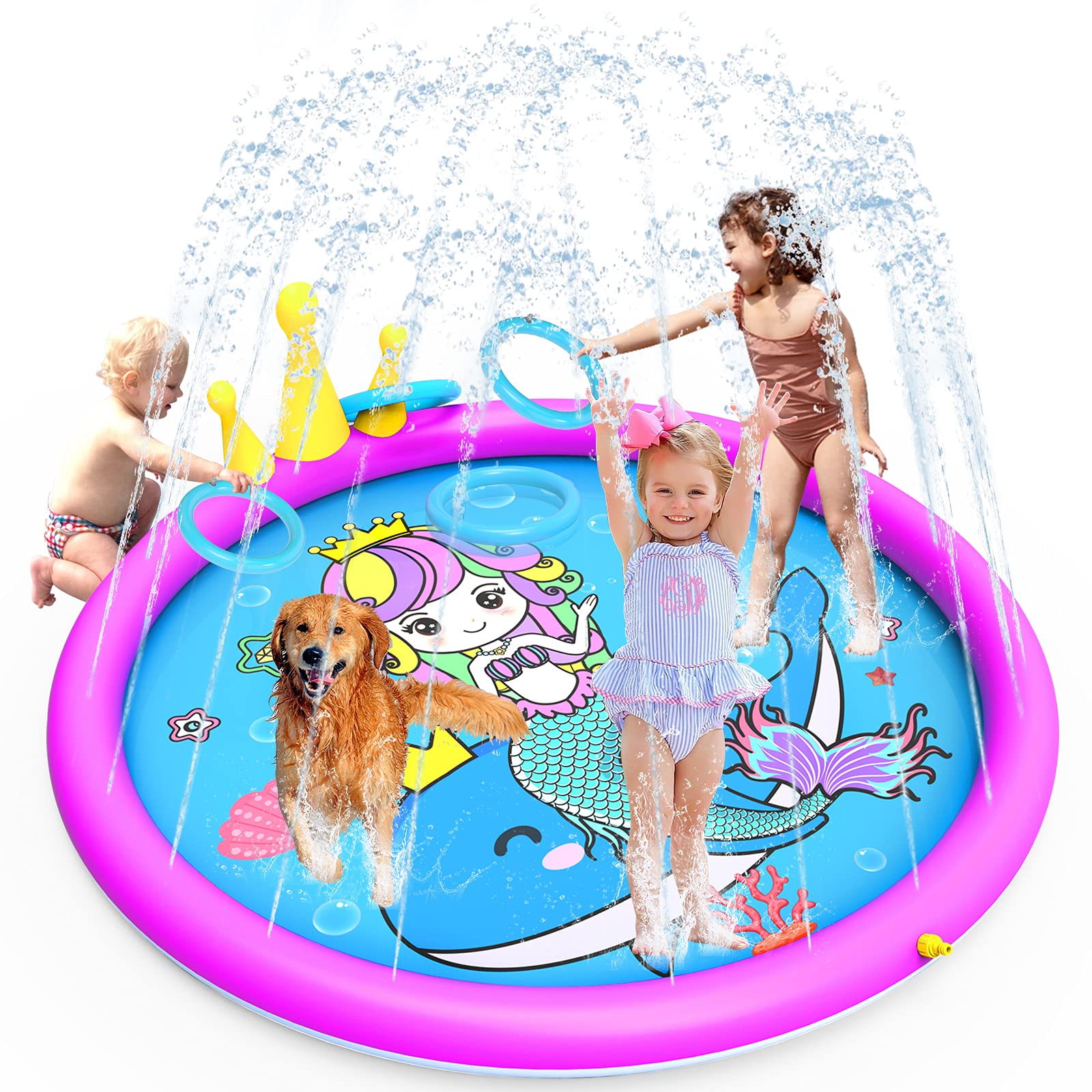 GiftInTheBox Splash Pad 68 Inch Sprinkler Splash Pad Toys for Dogs an | amzdealz
