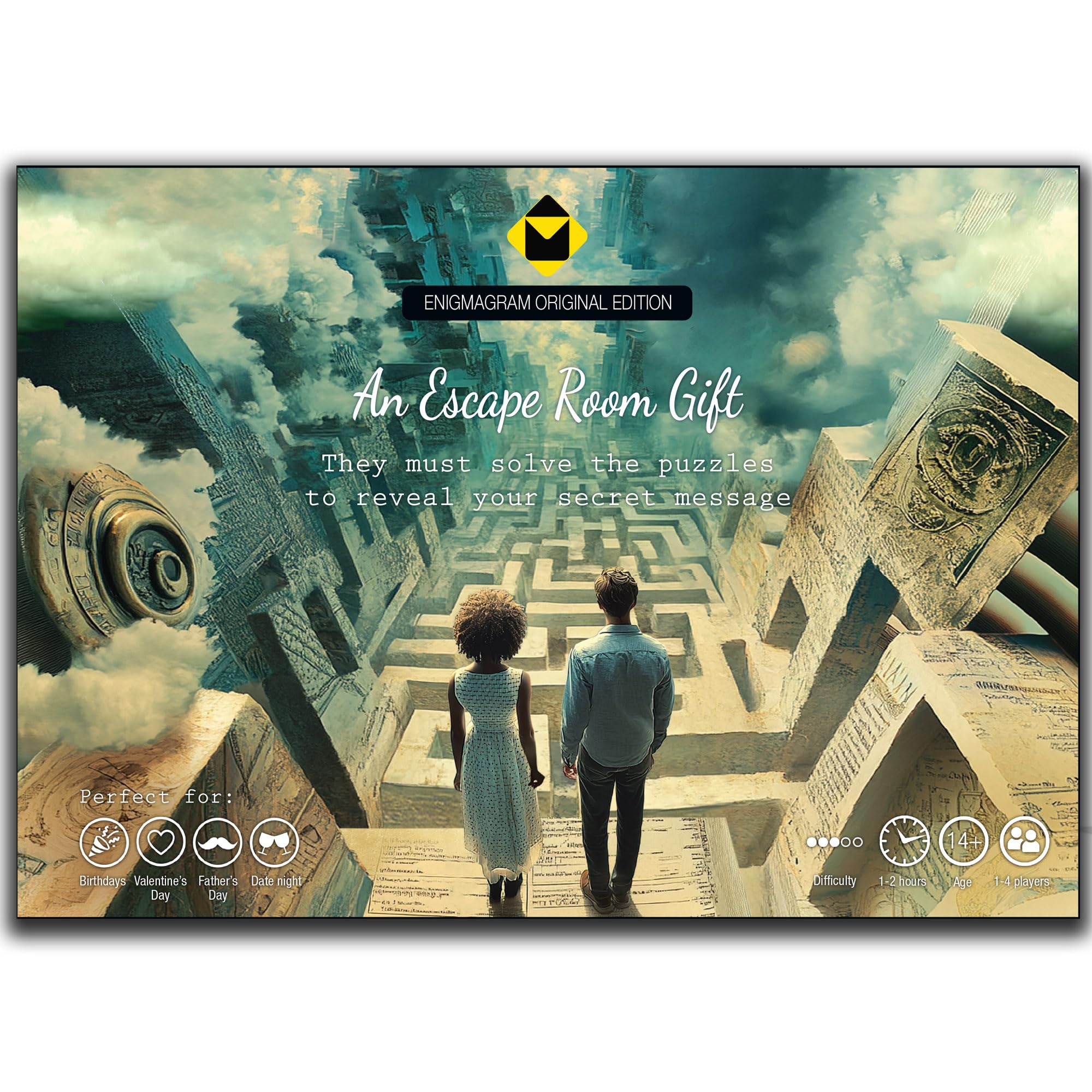 Personalised Escape Room Gift | Add a Secret Message | Enigmagram Original Edition