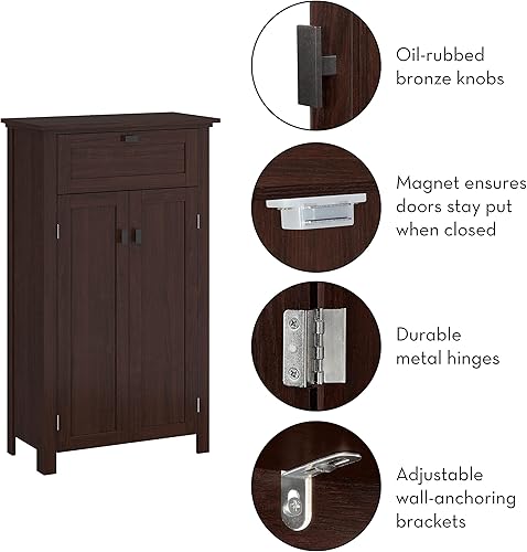 Miniatura 6 de RiverRidge Hayward Armario de piso de chapa de dos puertas, sin tamaño, grano de madera oscuro
