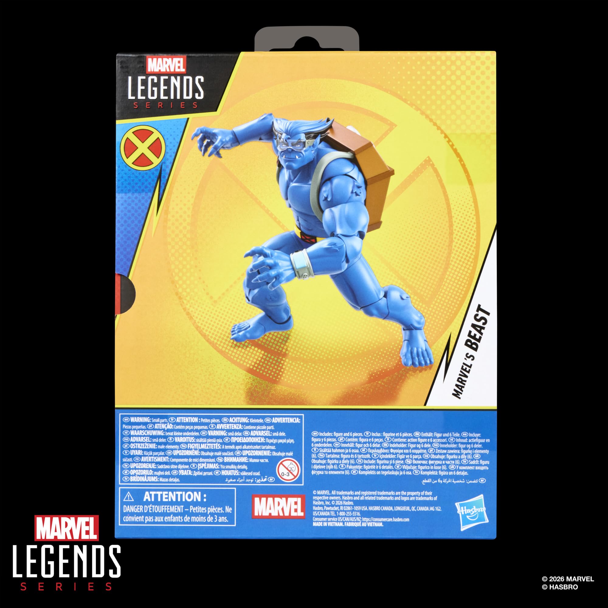 Serie Hasbro Marvel Legends, Marvel's Beast, action figure collezionabile ispirata a "X-Men '97", in scala da 15 cm
