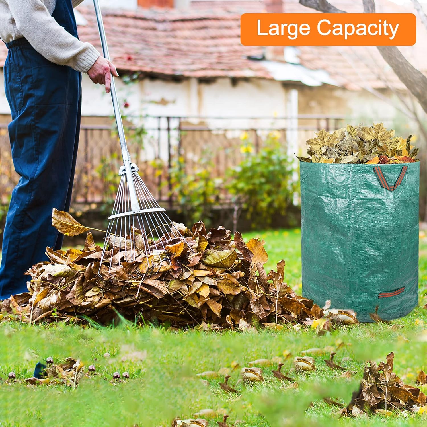 Future Way 132 Gal Reusable Yard Waste Bag, Sturdy & Large Leaf Bags with Handles, Perfect for Garden Waste or Debris, 3- Pack : Patio, Lawn & Garden