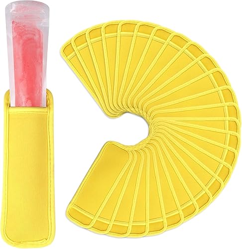 Vista 7 de JANYUN Fundas para paletas de hielo, paquete de 24 soportes para paletas de sublimación, reutilizables, para congelador, bolsas de neopreno para Rosa