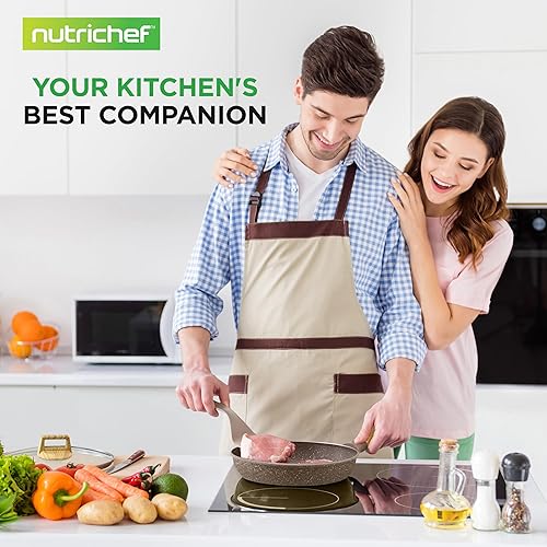 Miniatura 7 de NutriChef Juego de ollas y sartenes de cerámica antiadherentes de 22 piezas, para todas las placas de cocina, incluidas las de inducción, sin PTFE