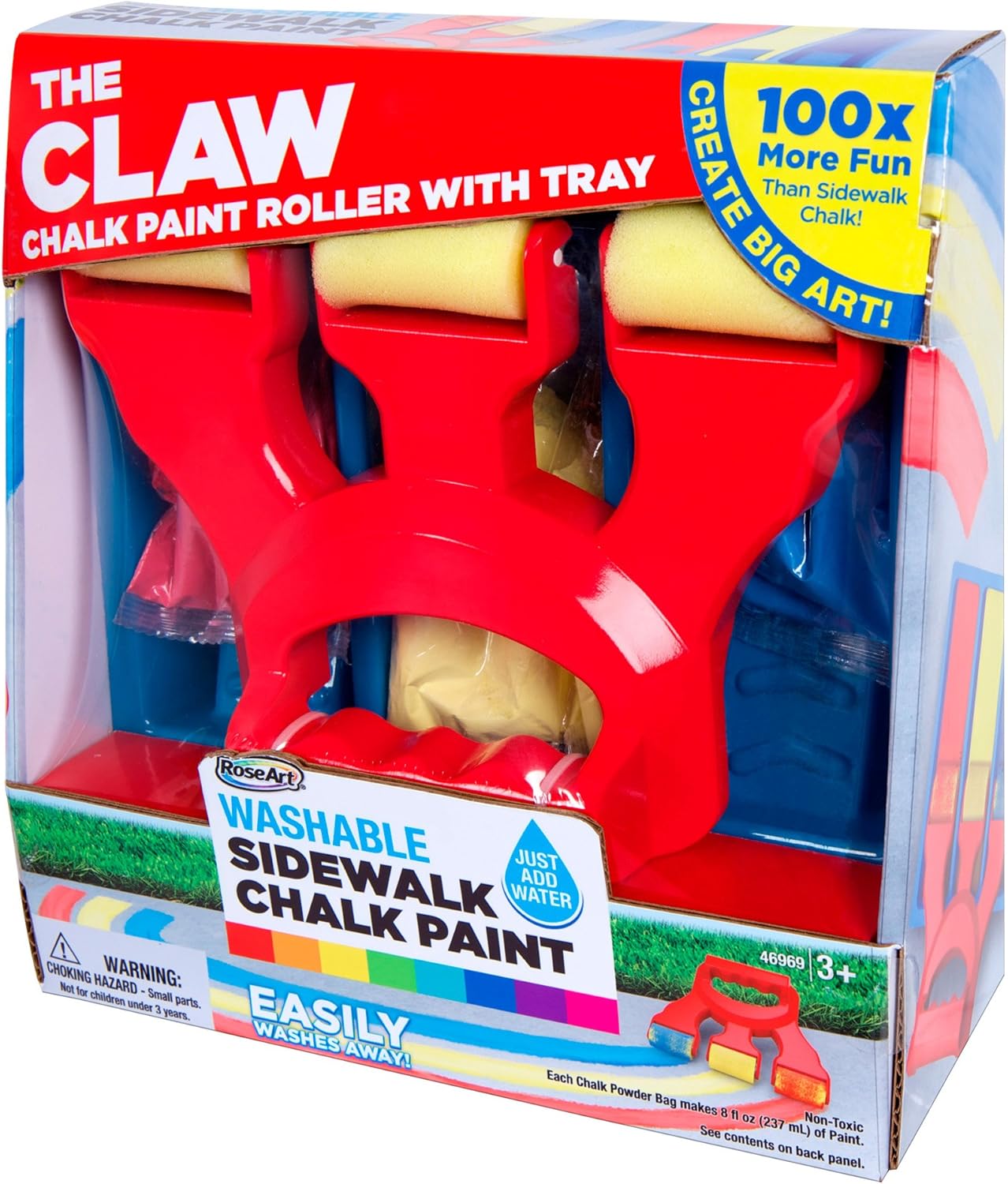 RoseArt Sidewalk Chalk Paint The Claw Roller Set