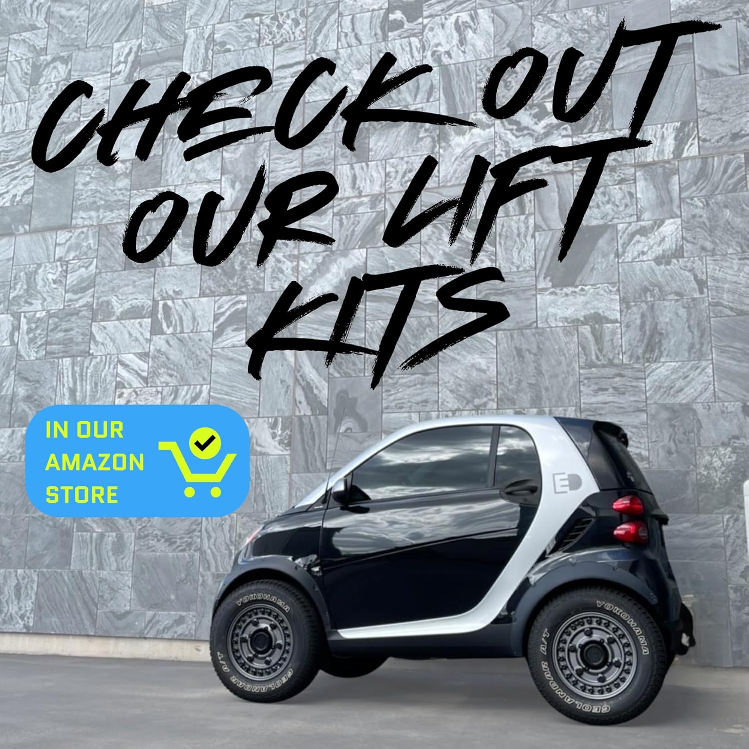 Little Big Supply™ Smart Fortwo 451 Roof Rack Cross Bars (2005-2015) (No Vehicle modifications Required)