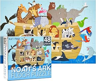 48-Piece Noahs Ark Jumbo Floor Puzzle for Kids Ages 3-5, Jigsaw Puzzle for Preschool, Kindergarten, Elementary School Classroom Learning Activities (2x3 ft)