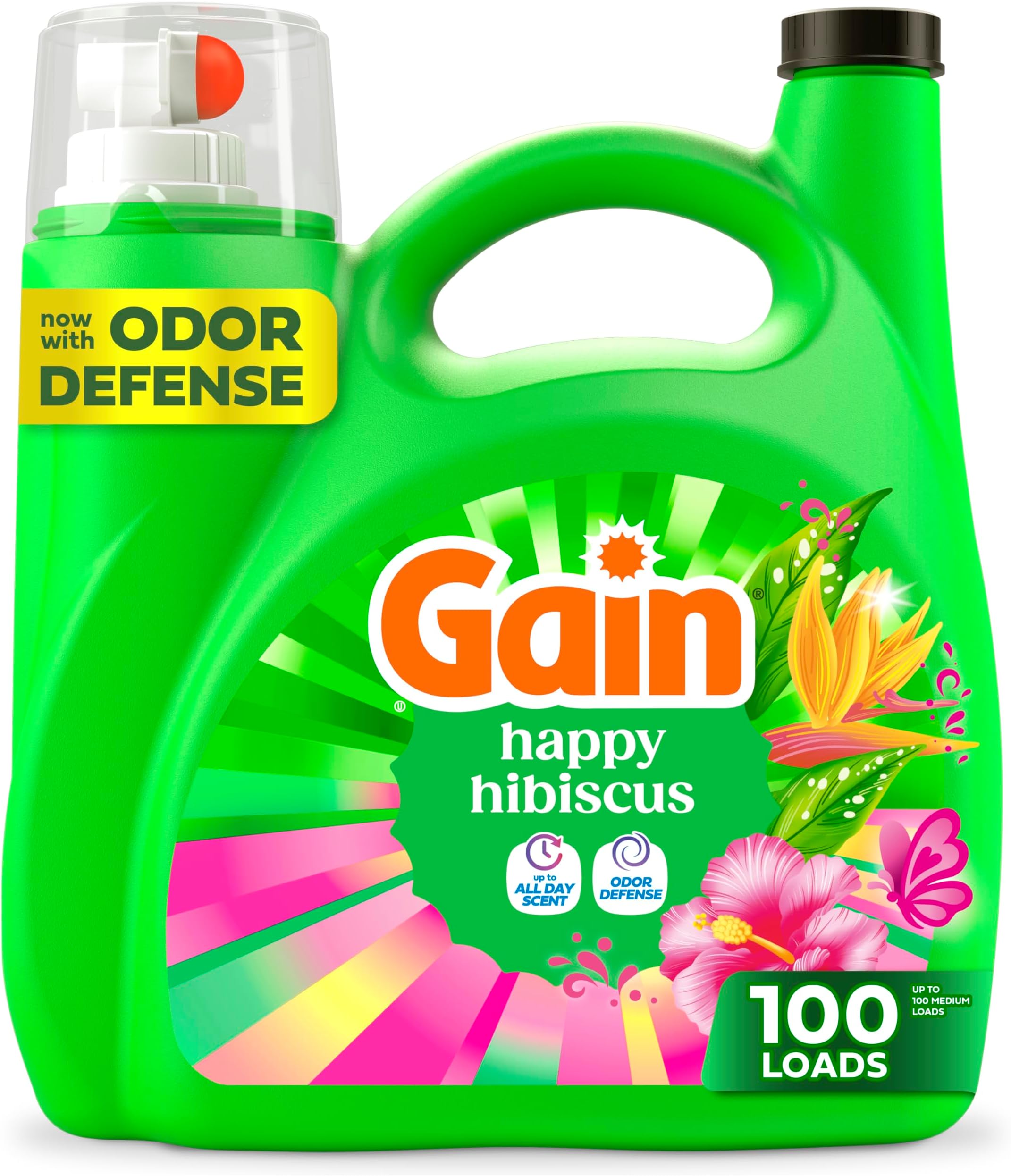 Liquid Laundry Detergent, Happy, HE Compatible, 154 fl oz, 107 Loads
