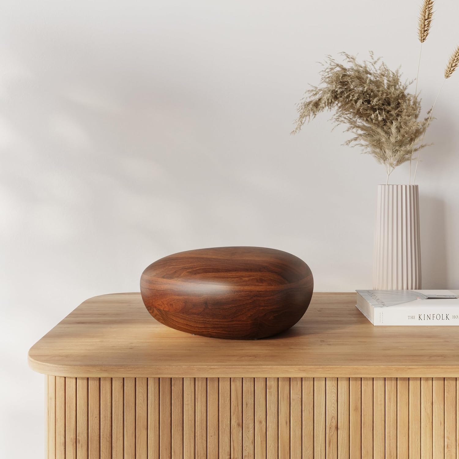 Urn Unique River Stone Wood Urn for Human Ashes Urn for Pet Ashes Memorial Keepsake Urn for Ashes Small Urn 55 lbs of Cremation Urn Weight