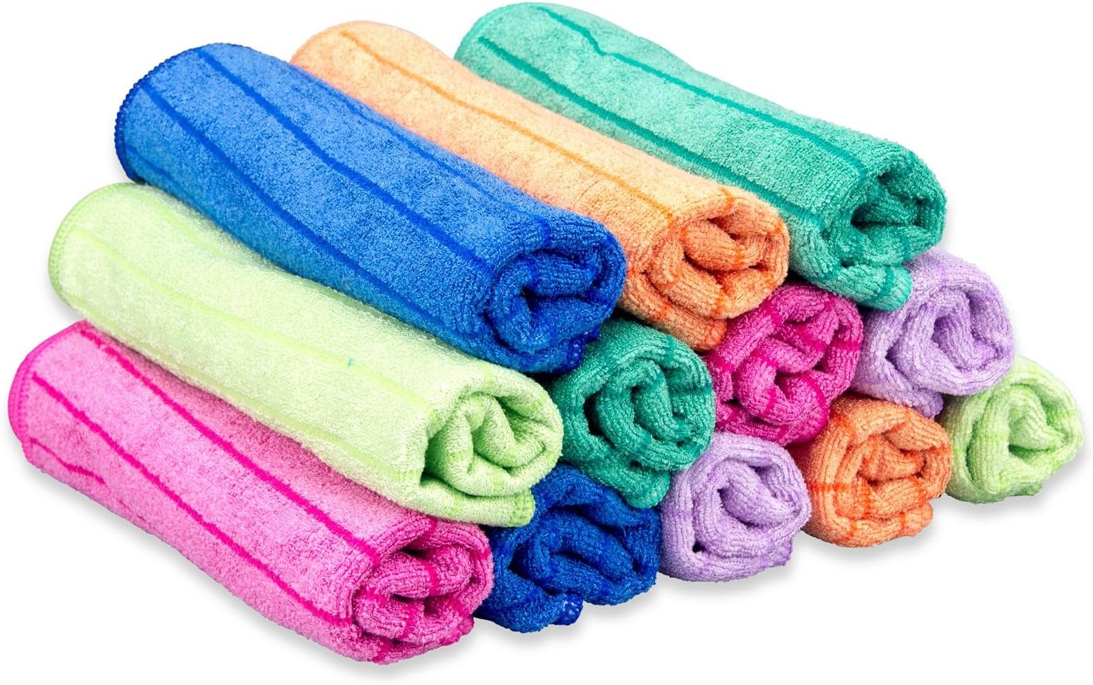 RESPEKT plus microfibre cloths, set of 12.Set in 6 colours.