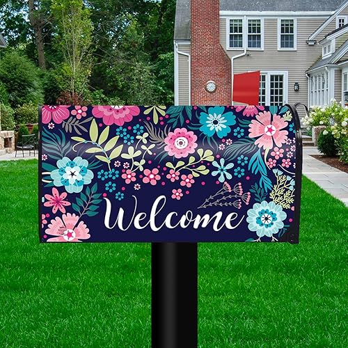 Vista 30 de Briarwood Lane Funda para buzón – Tamaño estándar – Floral Home Sweet Home Spring para buzón de primavera