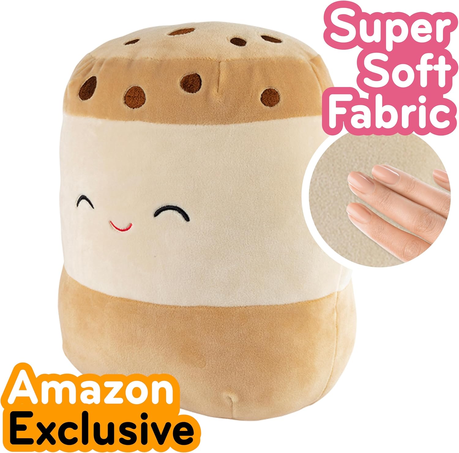 Squishmallows Original 10" Koako The Ice Cream Sandwich Chipwich Plush - Official Jazwares Summer Food Stuffed Animal Soft Cuddly Collectible Kawaii Squishy Dessert Toy - Gift for Kids, Boys & Girls